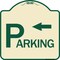 Signmission Parking with Arrow Pointing Left Heavy-Gauge Aluminum Architectural Sign, 18" x 18", TG-1818-24519 A-DES-TG-1818-24519 - alternate 1